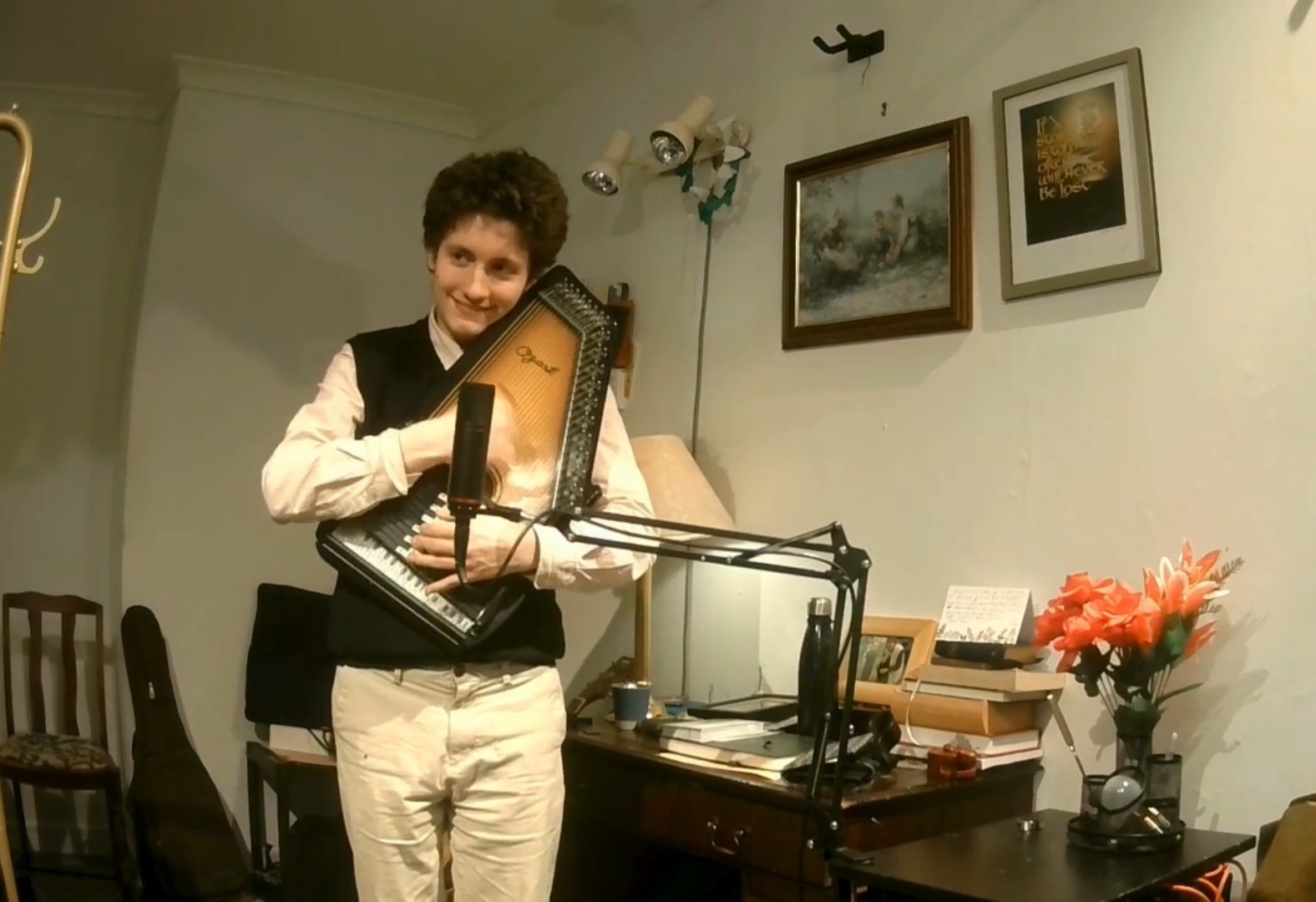 Sandy Fleming playing autoharp